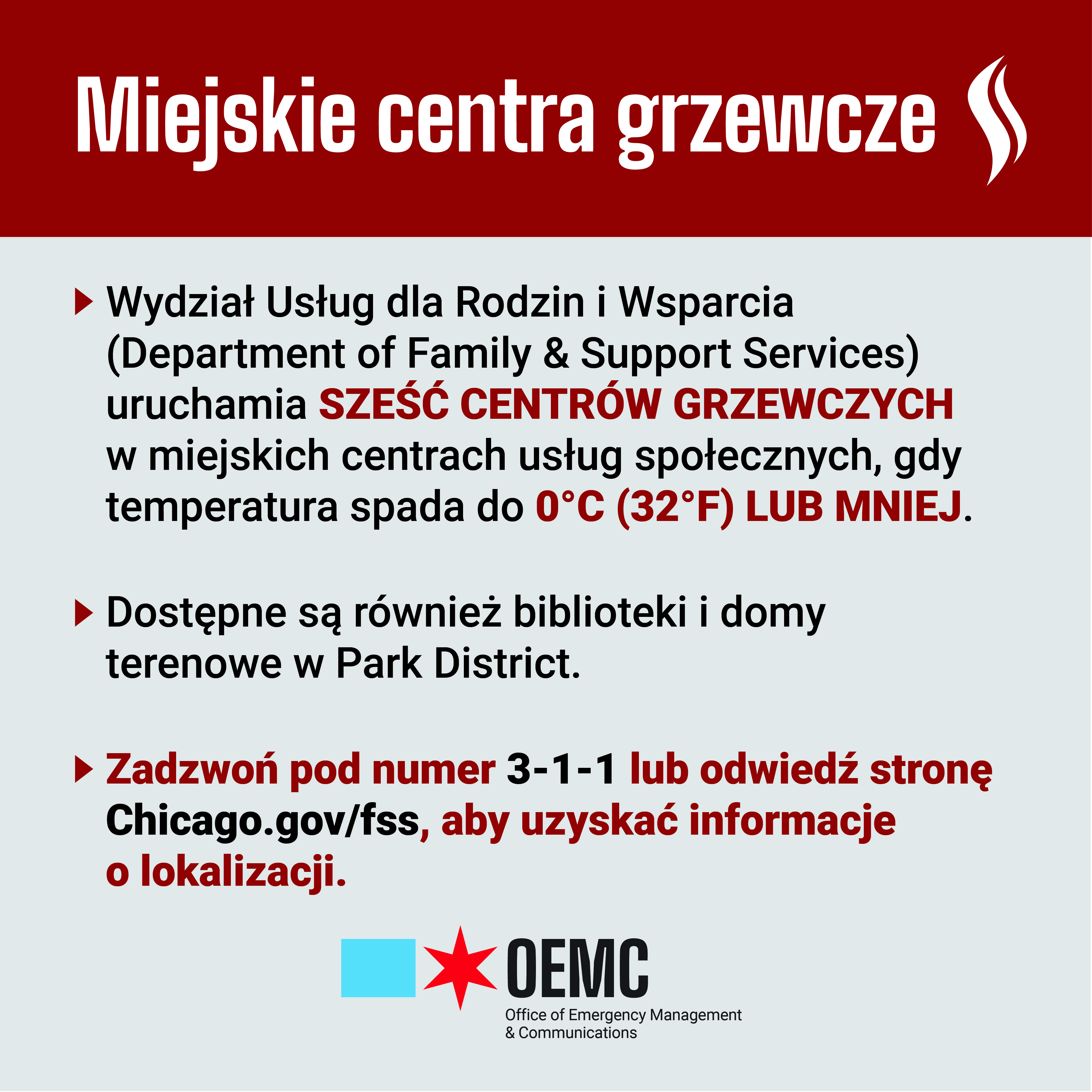 Chicago Warming Centers - Polish